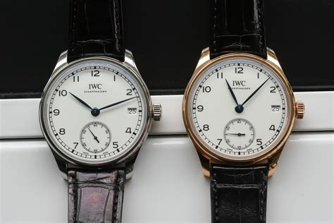 iwc 5454 vs 5102|Two handwound Portugiesers .